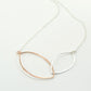 Petals Silver with Rose Gold Necklace