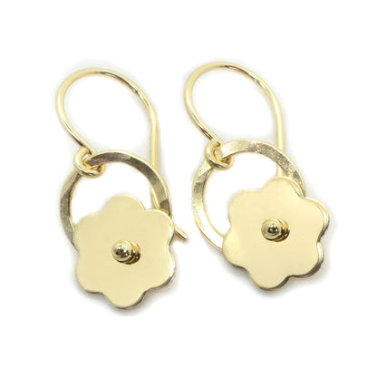 Posy Gold Flower Earrings - Cloverleaf Jewelry