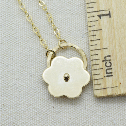 Posy Gold Flower Necklace - Cloverleaf Jewelry