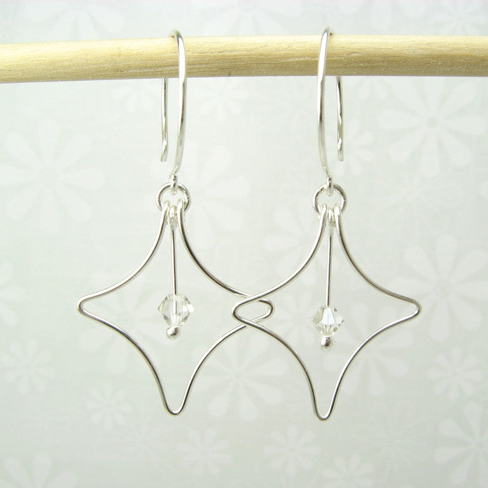 Radiant Silver Earrings - Cloverleaf Jewelry