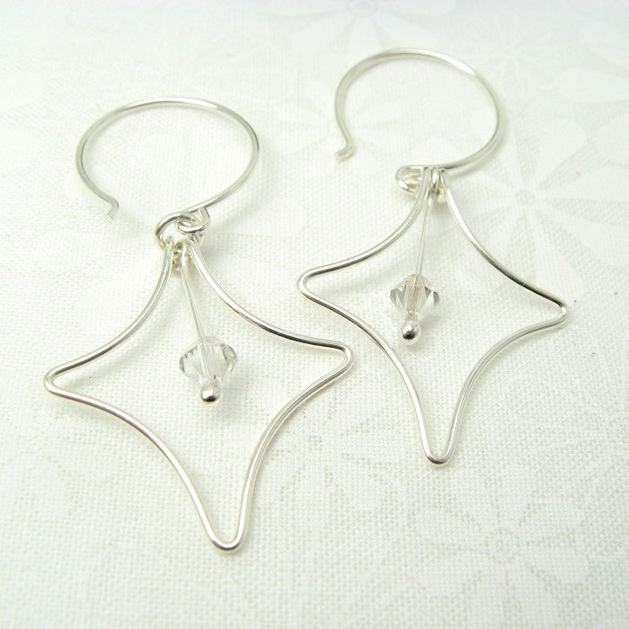 Radiant Silver Earrings - Cloverleaf Jewelry