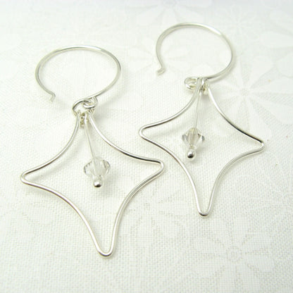 Radiant Silver Earrings - Cloverleaf Jewelry