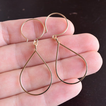 Raindrop Gold Earrings - Cloverleaf Jewelry