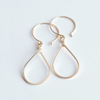 Raindrop Gold Earrings - Cloverleaf Jewelry