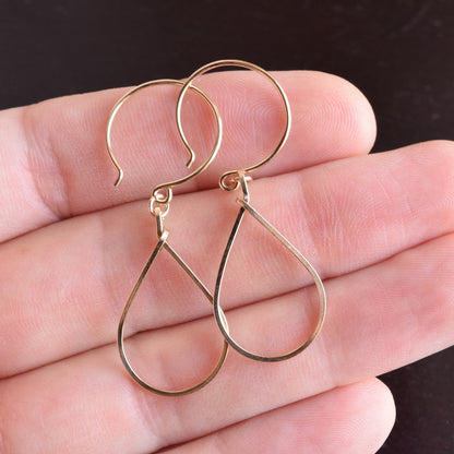 Raindrop Gold Earrings - Cloverleaf Jewelry