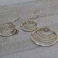Ripple Silver and Gold Earrings