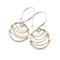 Ripple Silver and Gold Earrings