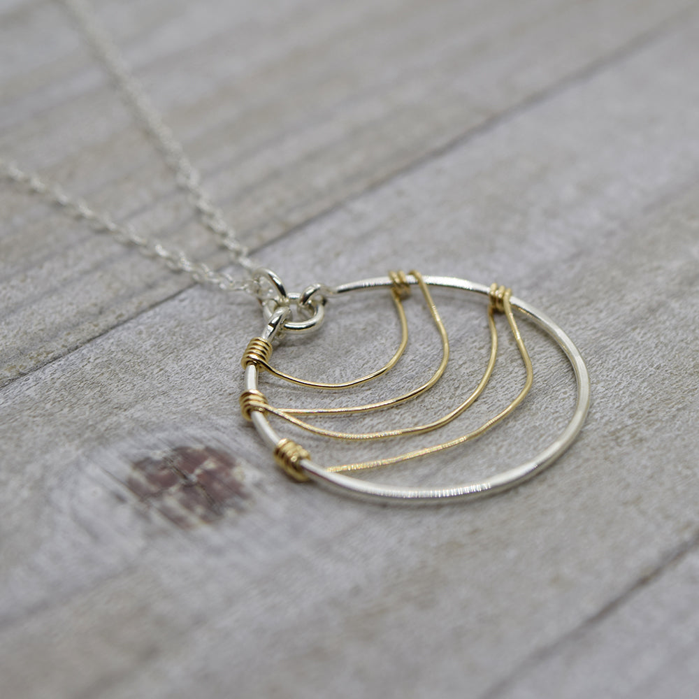 Ripple Silver and Gold Necklace