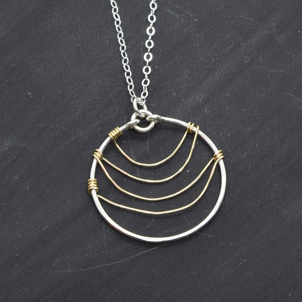 Ripple Silver and Gold Necklace
