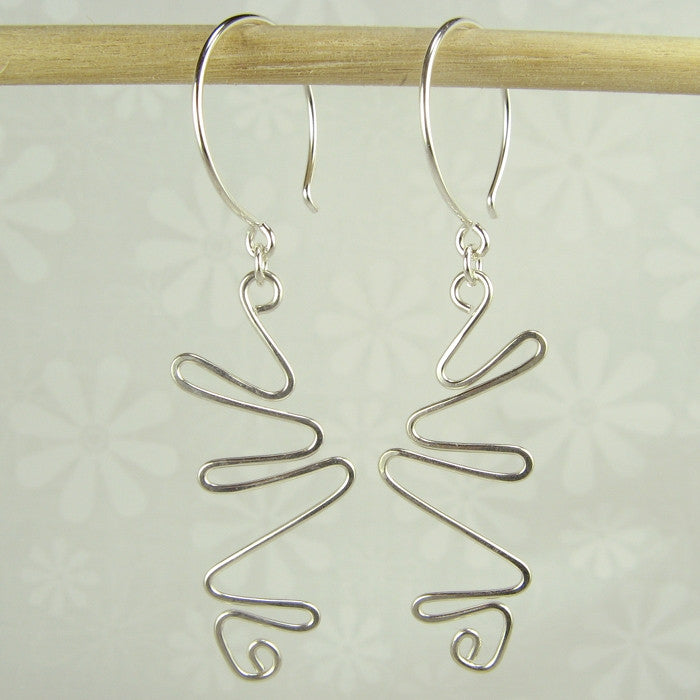 Switchbacks Silver Earrings