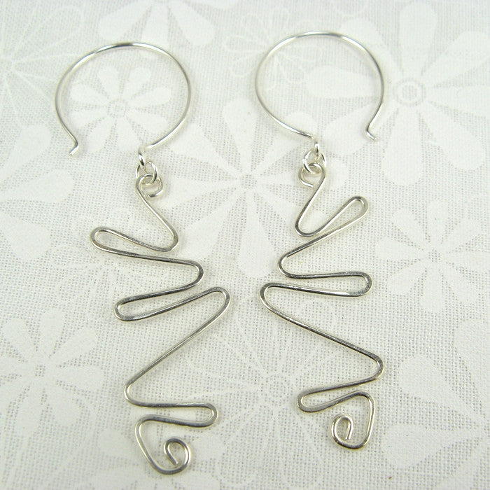 Switchbacks Silver Earrings