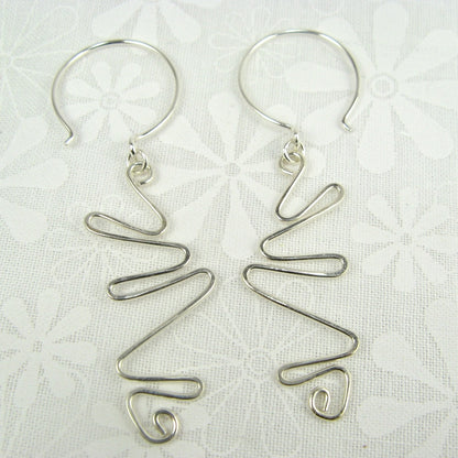 Switchbacks Silver Earrings - Cloverleaf Jewelry
