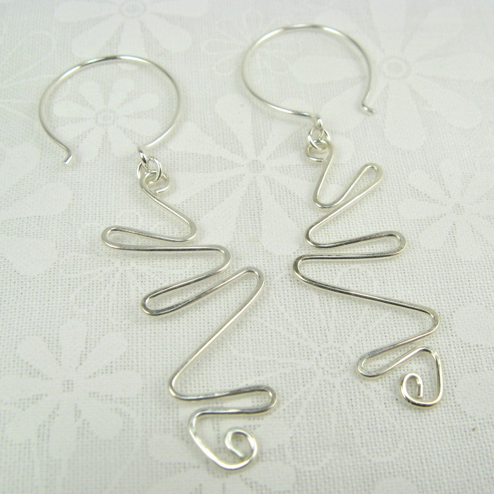 Switchbacks Silver Earrings