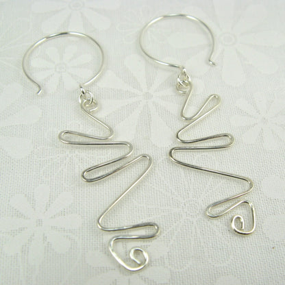 Switchbacks Silver Earrings - Cloverleaf Jewelry