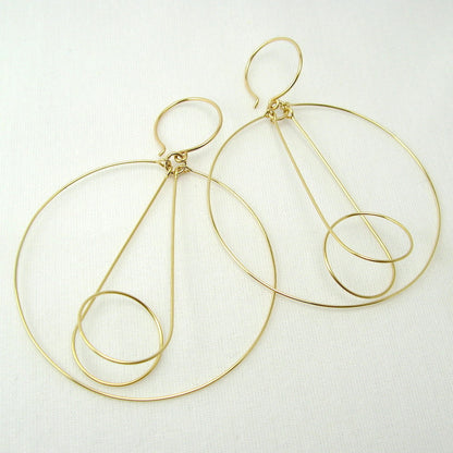 Tesla Gold Earrings - Cloverleaf Jewelry