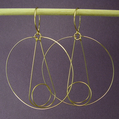 Tesla Gold Earrings - Cloverleaf Jewelry