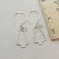 Christmas Tree Silver Earrings, Branches