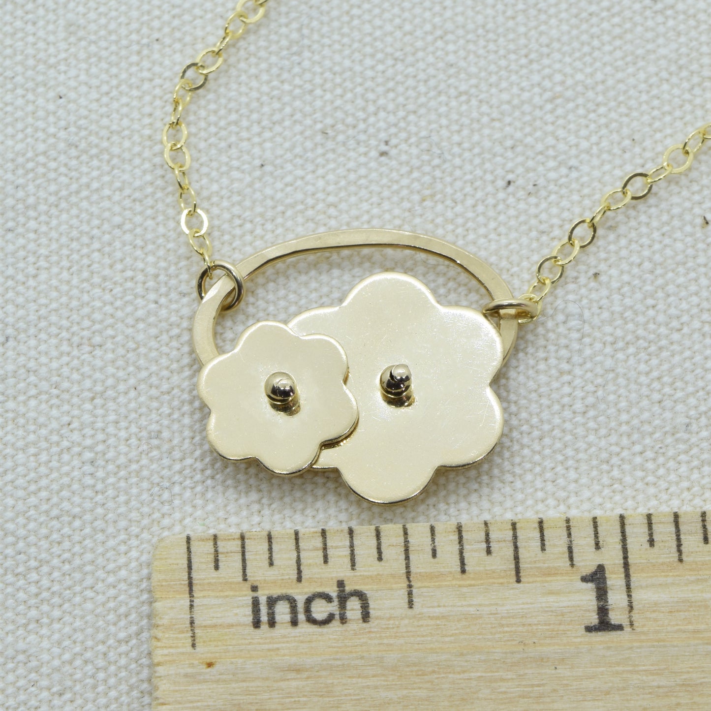 Trellis Gold Flower Necklace
