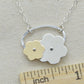 Trellis Silver and Gold Flower Necklace