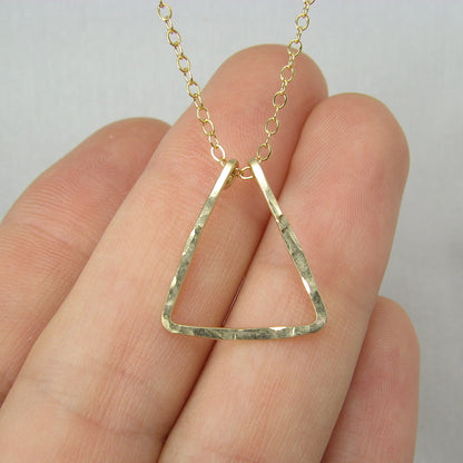 Triangle Gold Necklace - Cloverleaf Jewelry