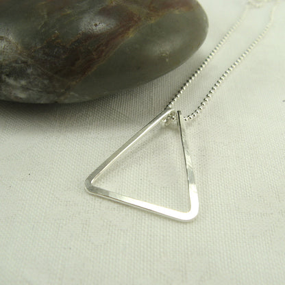 Triangle Silver Necklace - Cloverleaf Jewelry