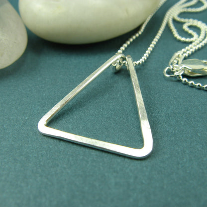 Triangle Silver Necklace - Cloverleaf Jewelry