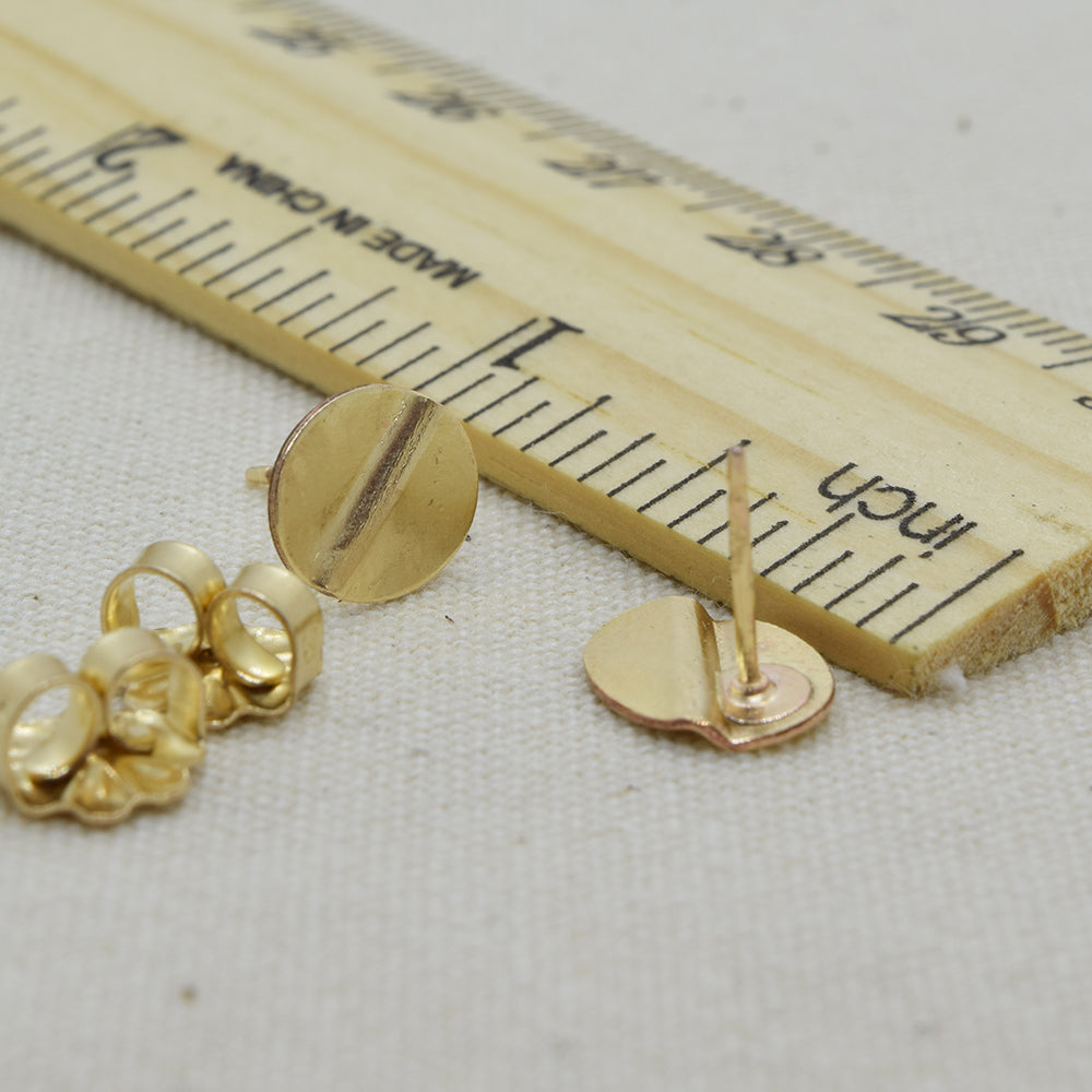 Truly Gold Post Earrings, Oval - Cloverleaf Jewelry