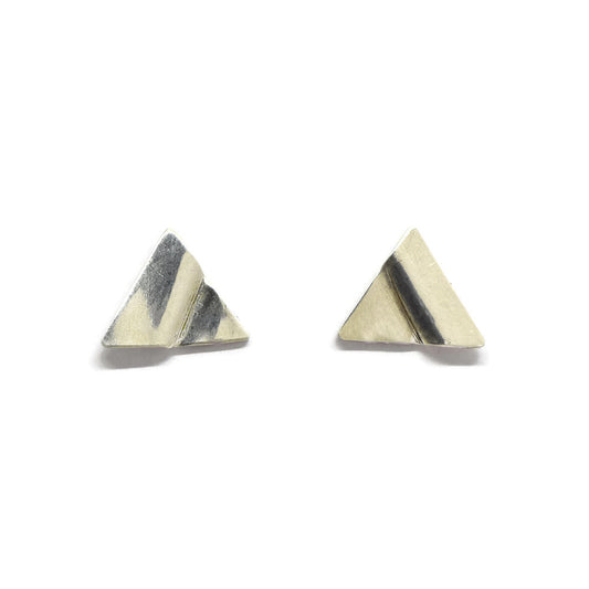 Truly Silver Post Earrings, Triangle - Cloverleaf Jewelry