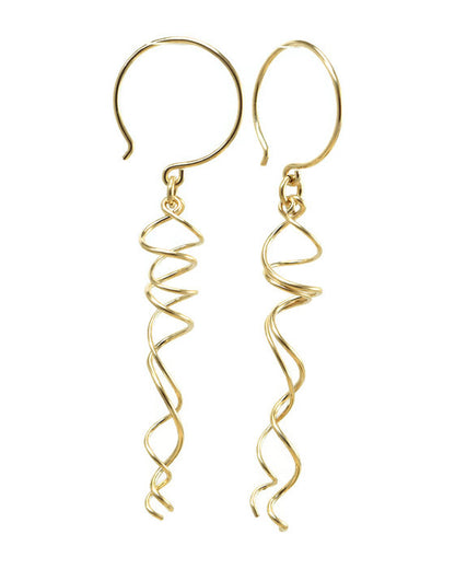 Twirl Gold Earrings - Cloverleaf Jewelry