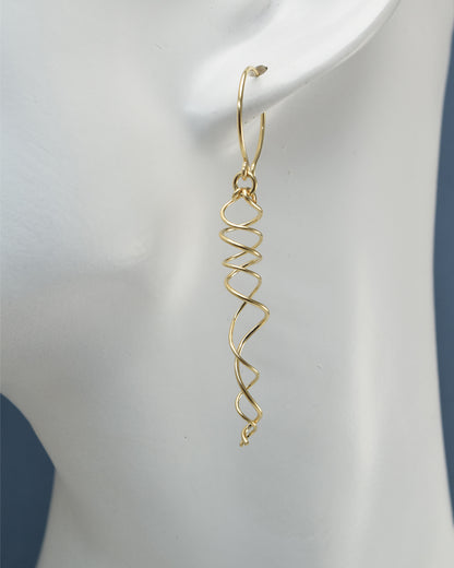 Twirl Gold Earrings - Cloverleaf Jewelry