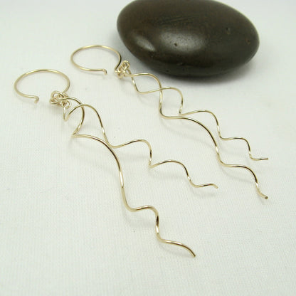 Twirl Gold Earrings - Cloverleaf Jewelry