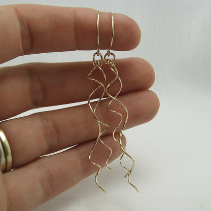 Twirl Gold Earrings - Cloverleaf Jewelry