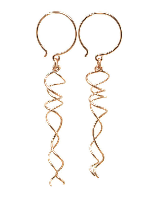 Twirl Rose Gold Earrings