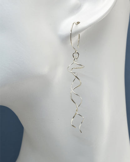 Twirl Silver Earrings - Cloverleaf Jewelry