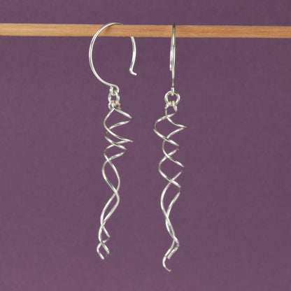 Twirl Silver Earrings - Cloverleaf Jewelry