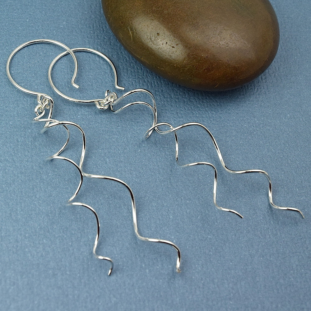 Twirl Silver Earrings