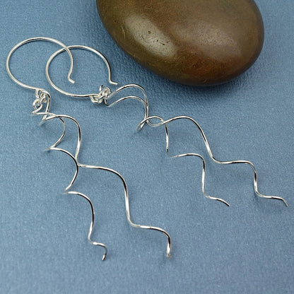 Twirl Silver Earrings - Cloverleaf Jewelry