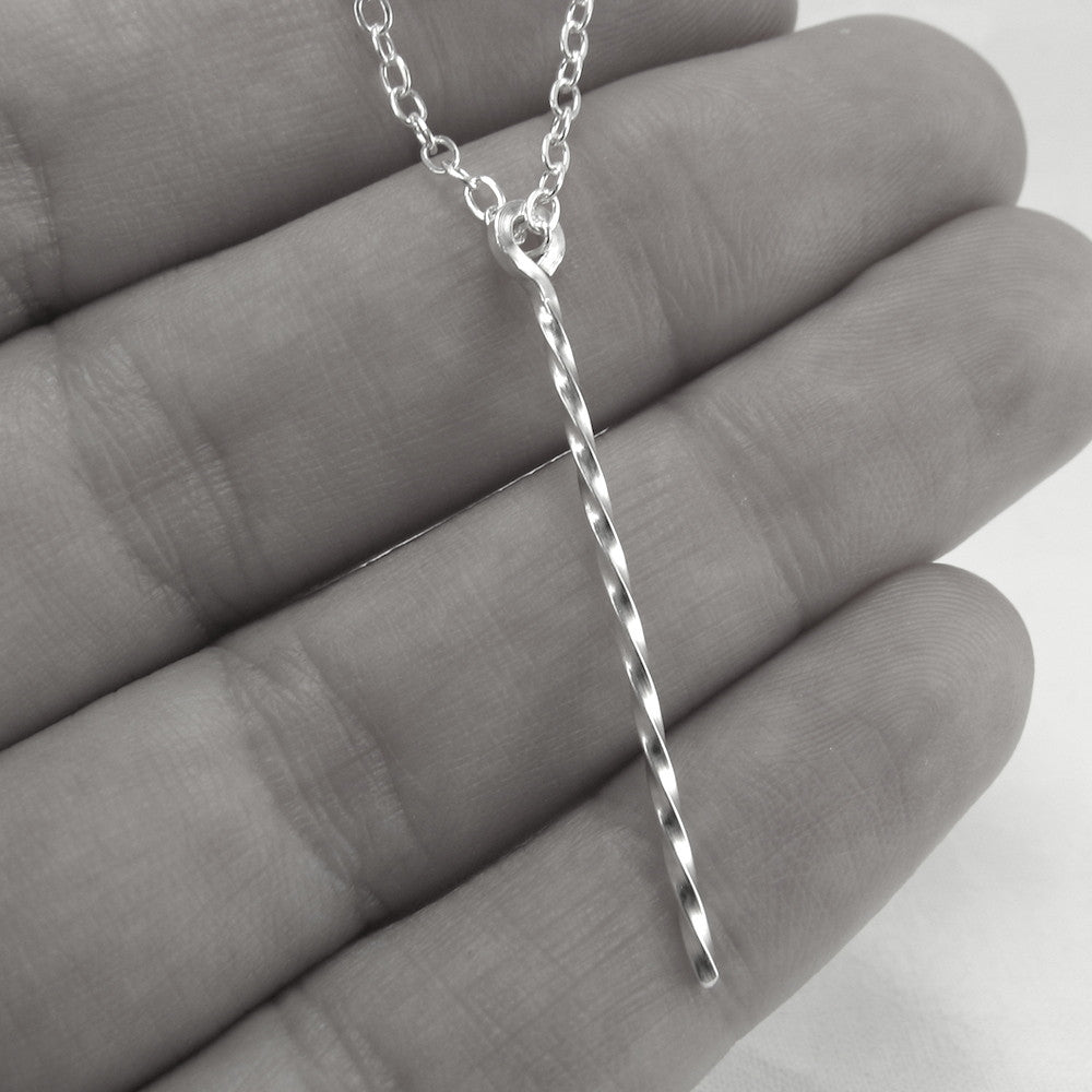 Twizzler Silver Necklace