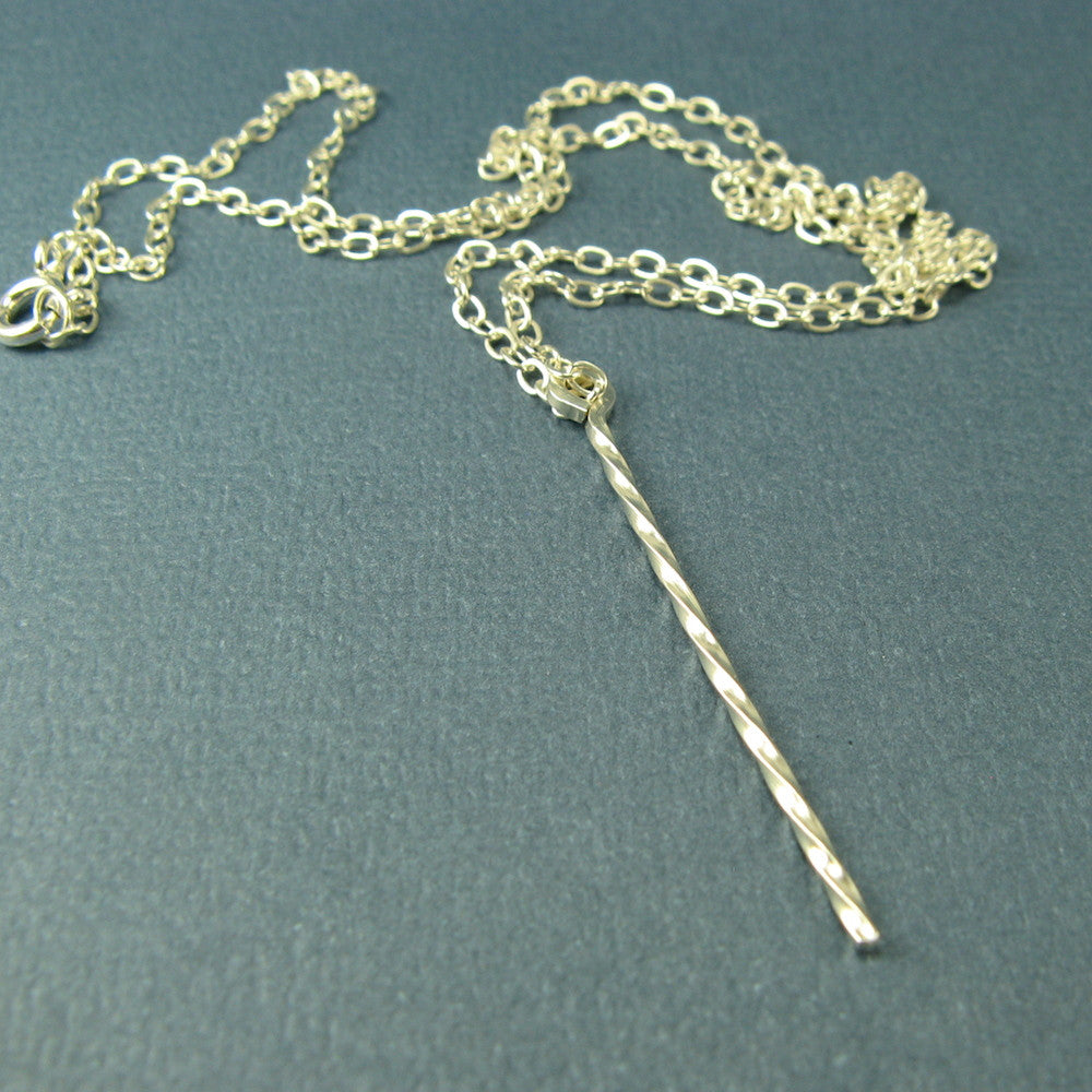 Twizzler Silver Necklace