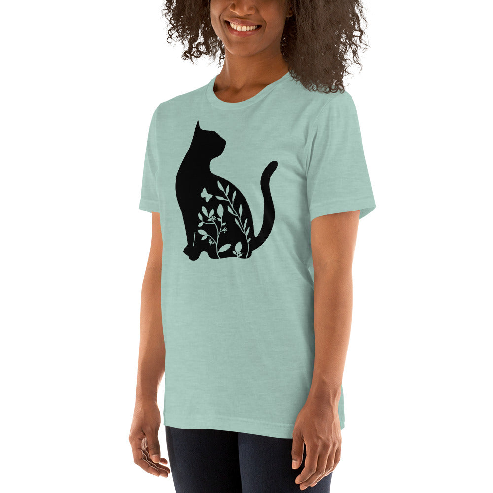Cat with Flowers T-shirt